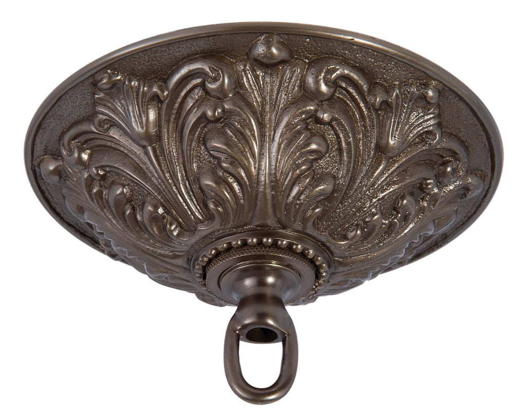 B&P Lamp Antique Bronze Finish Cast Brass Screw Collar Ceiling Light Canopy Plate Kit