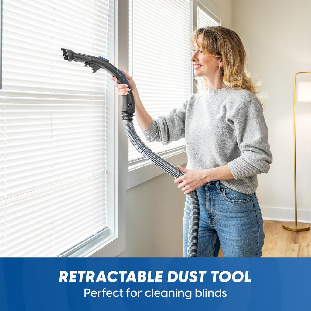 Vacmaster CC0501 Ultra Silent Bagless Canister Vacuum - Powerful HEPA Filtration & Retractable Cord for Hard Floors