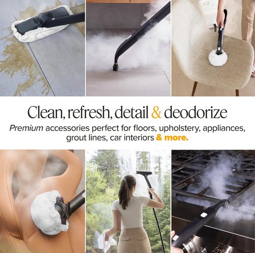 Dupray Steam Cleaning Pack Pro - 24-Piece Accessory Kit with Microfiber Cloths & Brushes