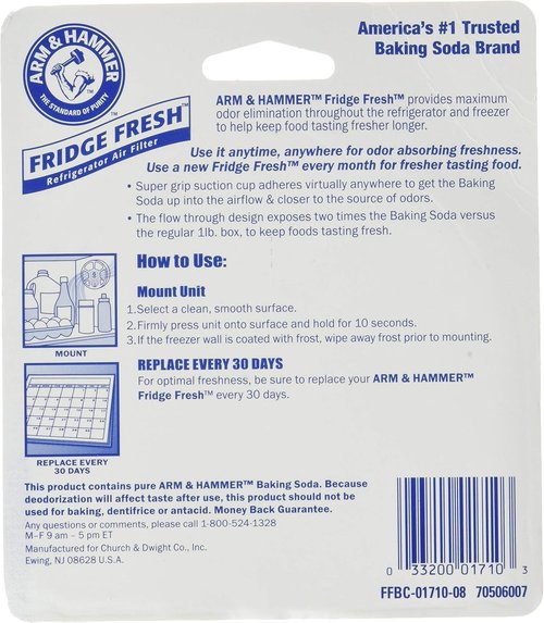 Arm & Hammer Fridge Fresh | Refrigerator Odor Eliminator - 1 Count (Pack of 2)