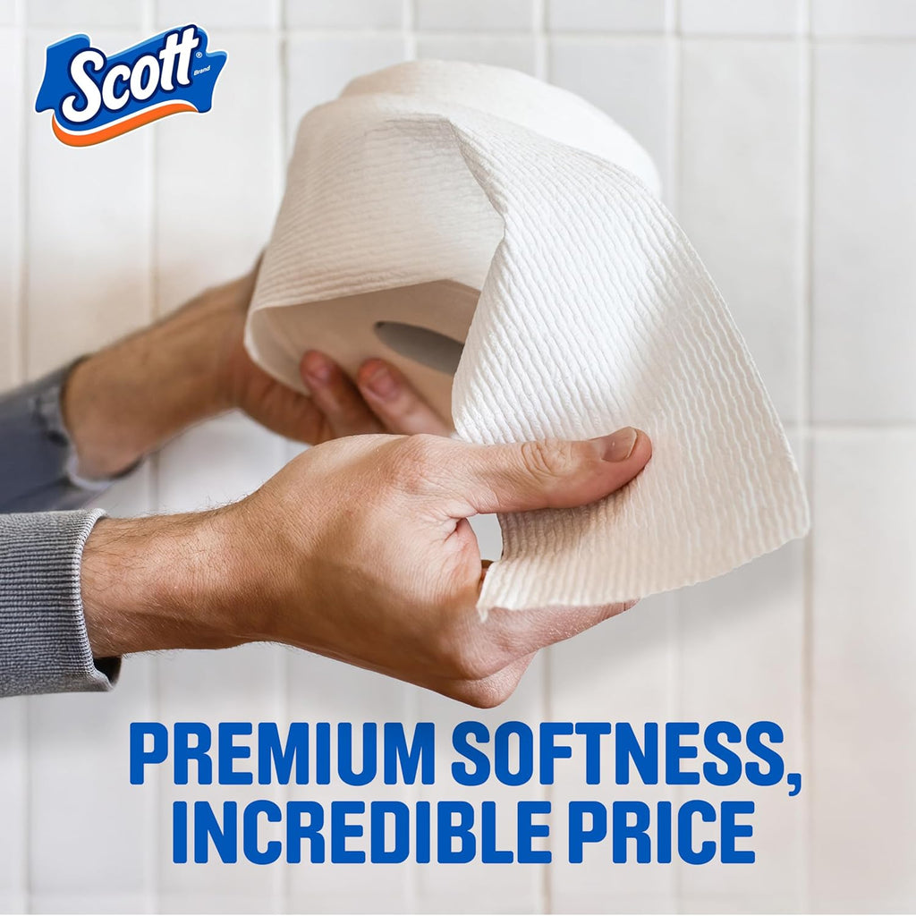 Scott ComfortPlus Toilet Paper - 48 Triple Rolls | 231 Sheets Each | Septic-Safe 1-Ply Tissue