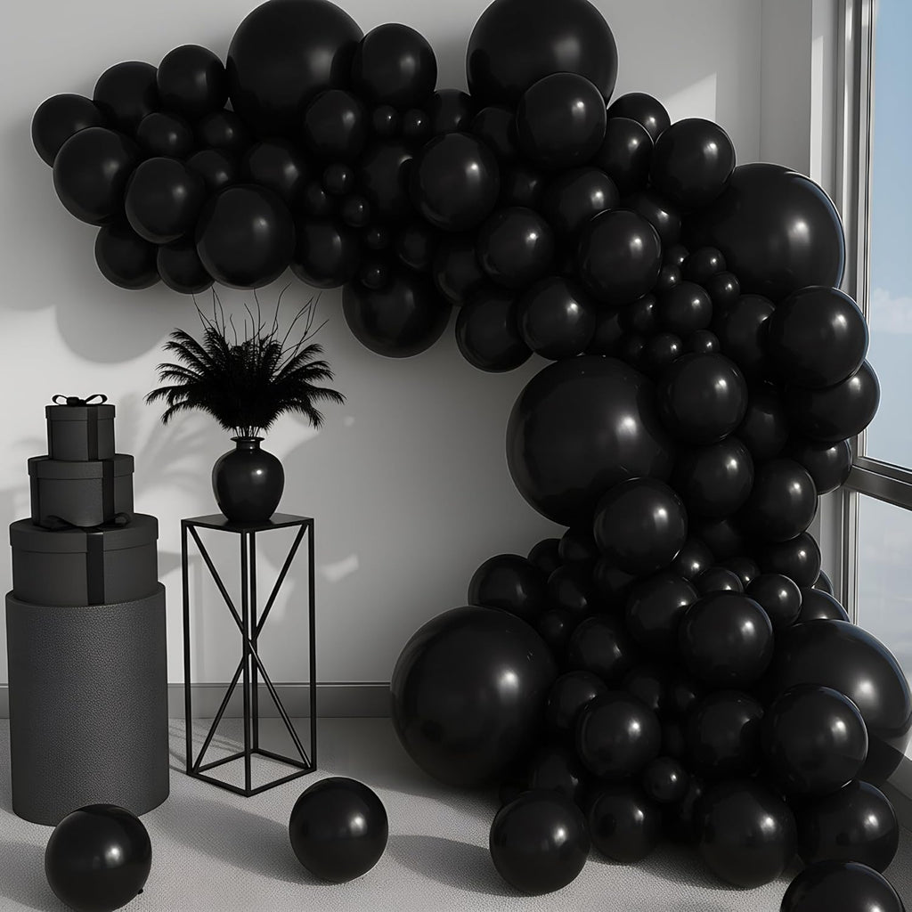 Vellax™ Balloon Garland Arch Kit - 146 Pcs Black Balloons for Baby Shower, Birthday & Wedding Decor
