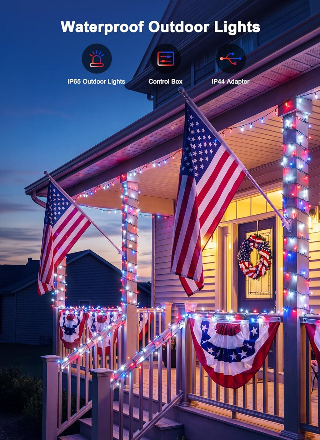 Minetom LED RGB String Lights - 82ft 250 LED Color Changing Fairy Lights with Remote & App Control