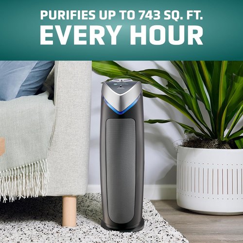 GermGuardian 4-in-1 HEPA Air Purifier - Large Room Coverage Up to 743 Sq. Ft. | UV-C Light & Odor Reduction