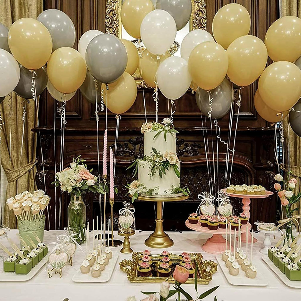 PartyWoo Tan Balloons - 50pcs 12 Inch Light Brown Latex Helium Balloons for Weddings & Baby Showers