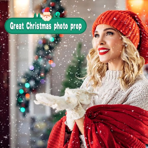 FOIMAS Artificial Snow - Glittery Fake Snow Powder for Christmas Village Crafts | 10.7oz