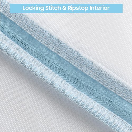 4 Pcs Large Mesh Laundry Bags for Delicates Intimates Lingerie with Zipper 2 Pcs 24” x 24”, 2 Pcs 20” x 24”