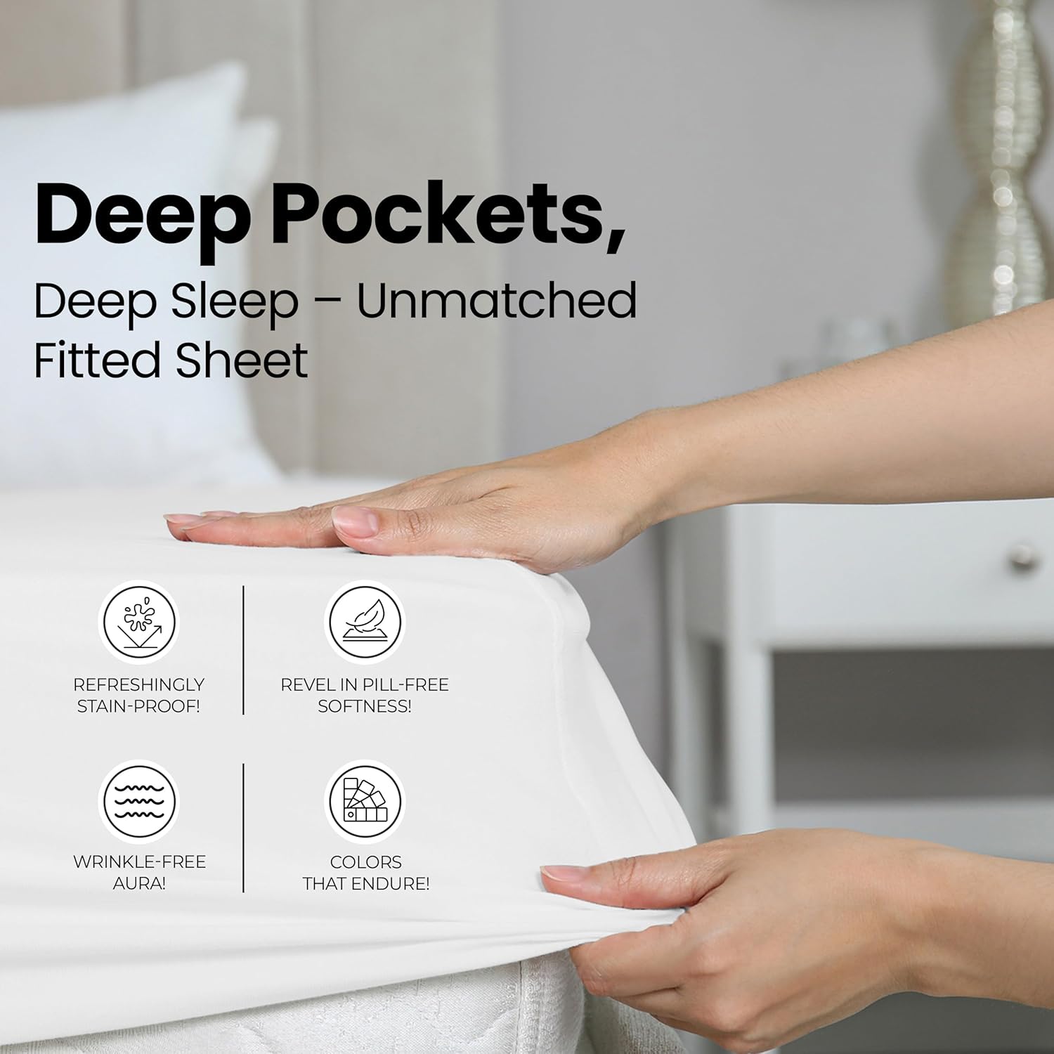Utopia Bedding Cal King Fitted Sheet - Soft Microfiber - Deep Pocket - Fade Resistant - White