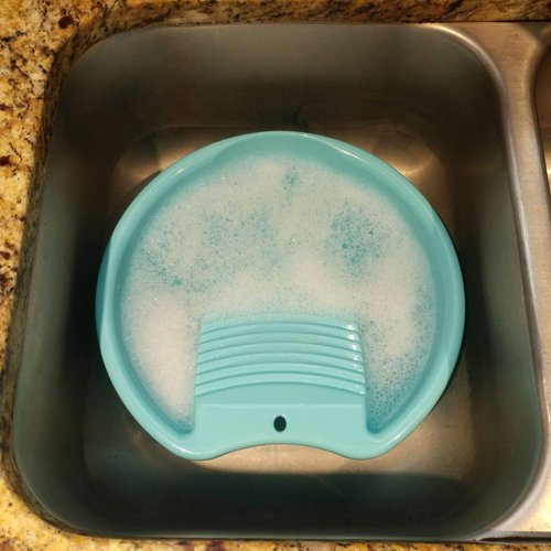 Ohisu Blue Washboard Basin for Hand Washing Clothes and Small Delicate Articles