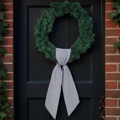 Black Striped Wreath Ribbon Set by [Brand Name] - 2 Pack, 5.12" Wide x 54.33" Each for Halloween Decor