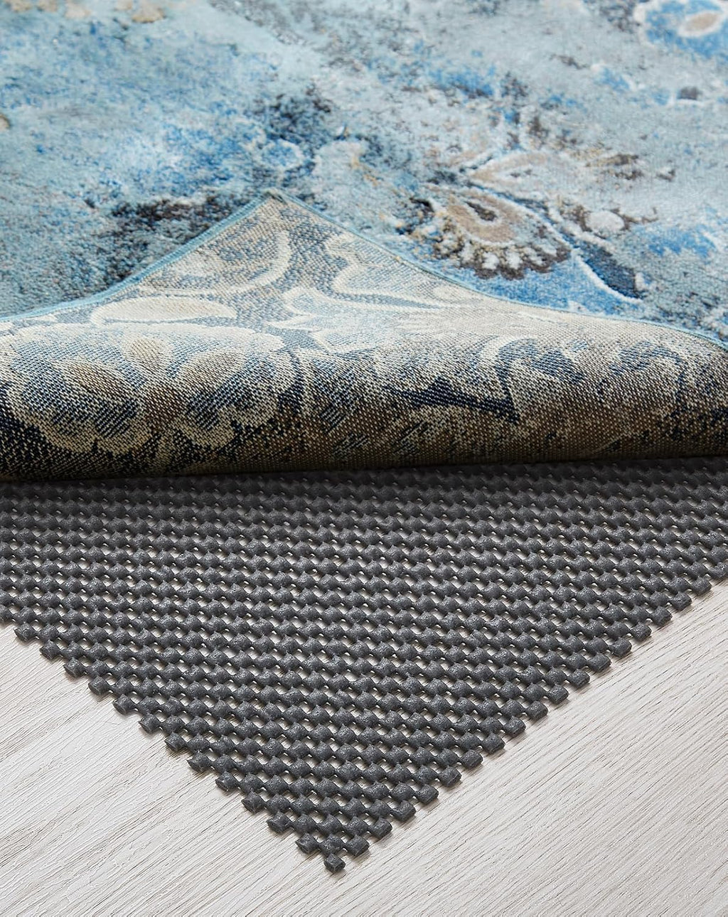Veken Rug Pad Gripper - Non-Slip Dark Grey 5x7 Ft Rug Pad for Hardwood & Tile Floors