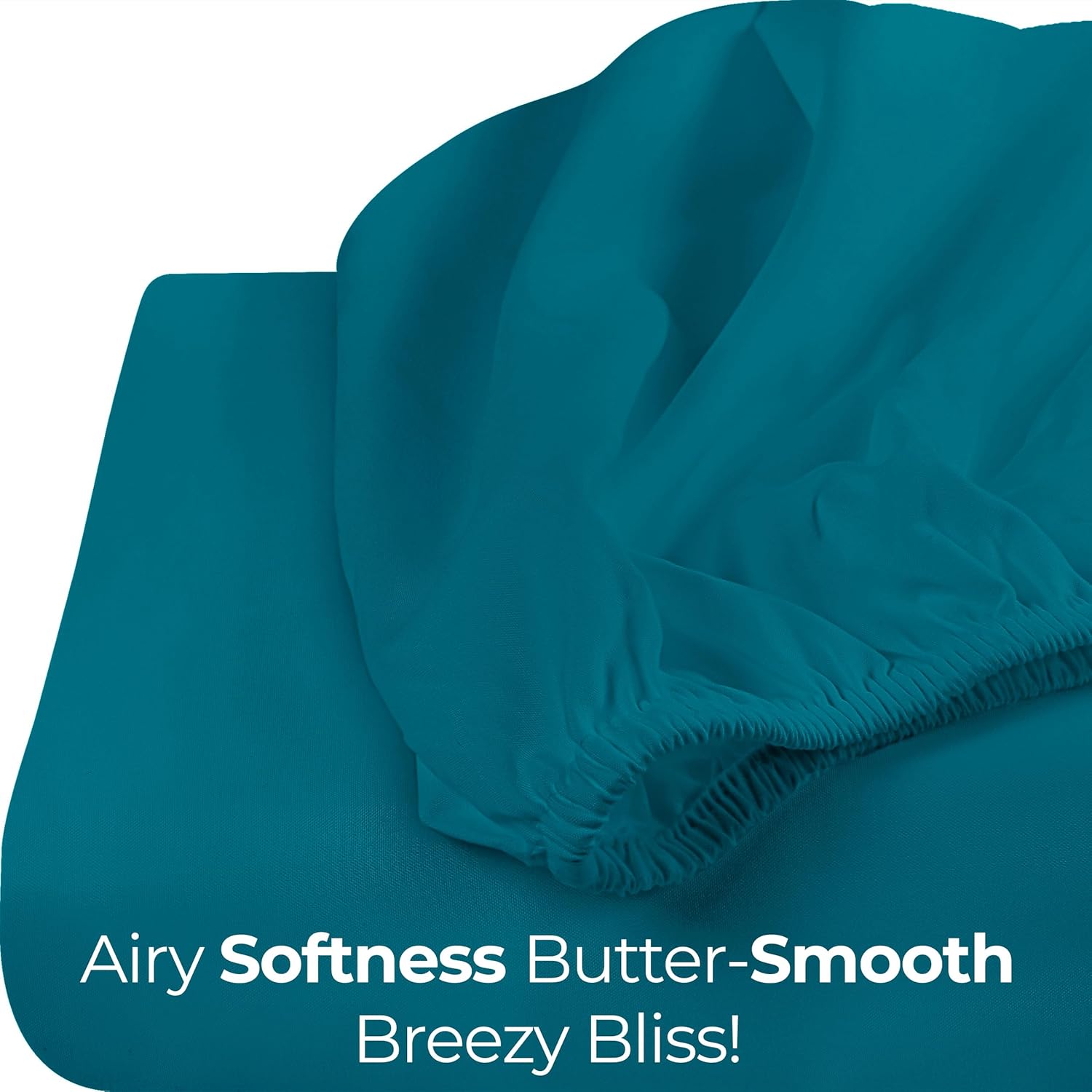 Utopia Bedding Queen Fitted Sheet - Soft Microfiber with Deep Pockets - Fade Resistant | Denim Blue