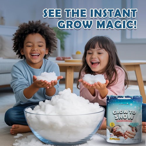 Grow to Snow Instant Snow Powder - Realistic Fake Snow for Sensory Play & Holiday Decor | 5 Gallons