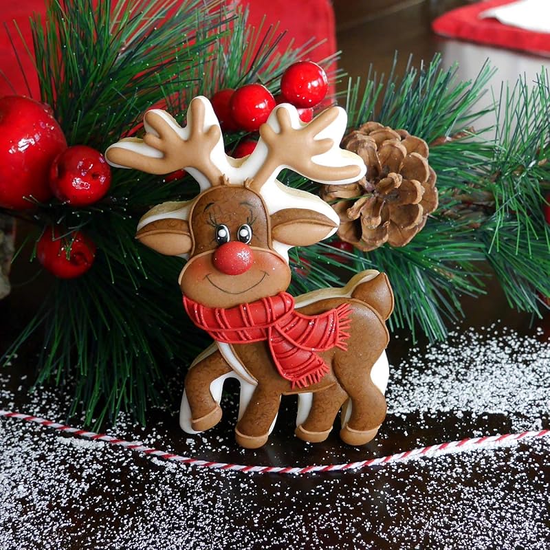 Premium Stainless Steel Rudolph Cookie Cutter - 4" Child & Family Safe