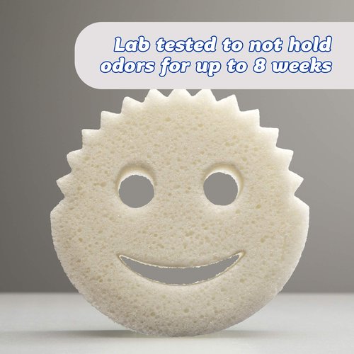 Scrub Daddy Dual-Sided Sponge and Scrubber- Scrub Mommy Dye Free - Scratch-Free Scrubber for Dishes and Home, Odor Resistant, Soft in Warm Water, Firm in Cold, Deep Cleaning, Dishwasher Safe, 1ct