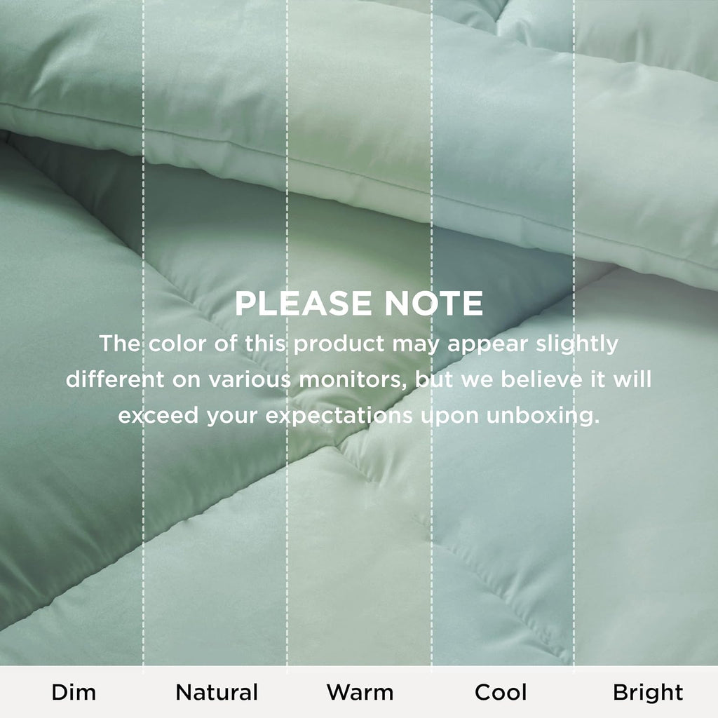Bedsure Comforter Duvet Insert - Oversized King Size All-Season Down Alternative Bedding | Sage Green 116x98 Inches