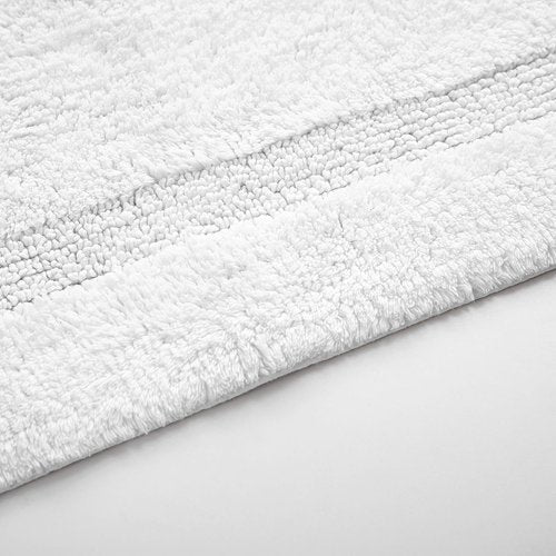 Nautica - Runner Rug, Soft & Absorbent Tufted Cotton Bath Rug with Skid-Resistant Backing, Oeko-Tex Certified (Peniston White, 60" x 22")