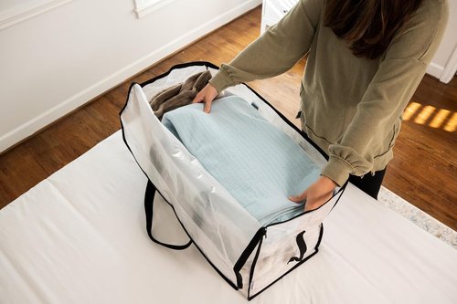 ClearSpace Heavy Duty Moving Bags - Large Storage Bags with Backpack Straps & Zippers | 4 Pack