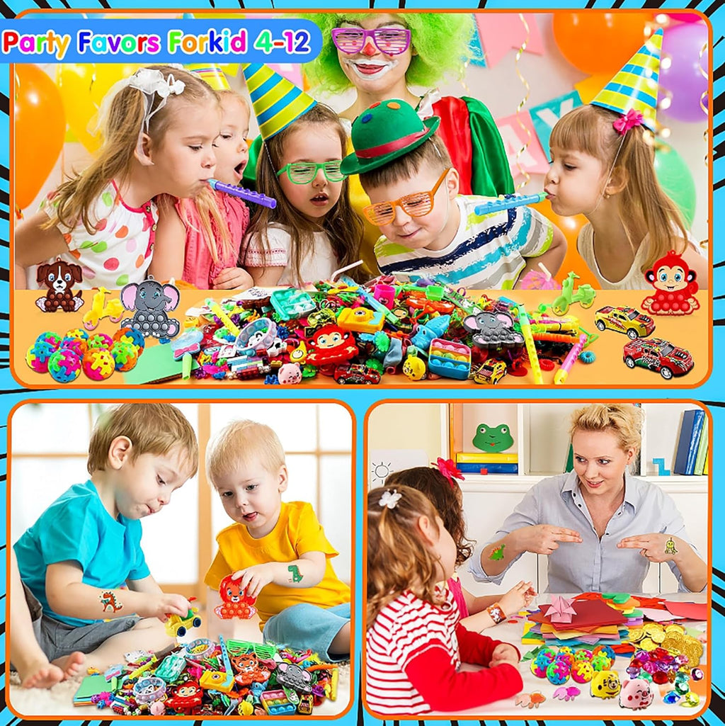 Skiennix 1000 PCS Fidget Toys Bulk - Ideal Party Favors, Classroom Prizes & Birthday Gifts