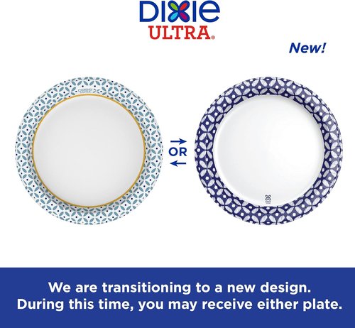 Dixie Ultra Disposable Paper Plates - 8.5 Inch Lunch & Dinner Size - 300 Count (10 Packs of 30)