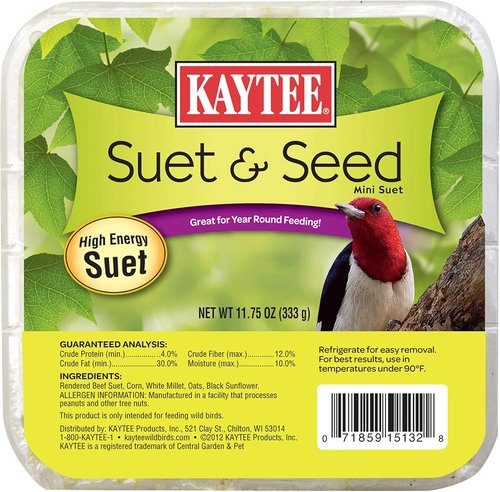 Kaytee High Energy Suet - 11.75 Ounces of Nutritious Bird Feed for Wild Birds