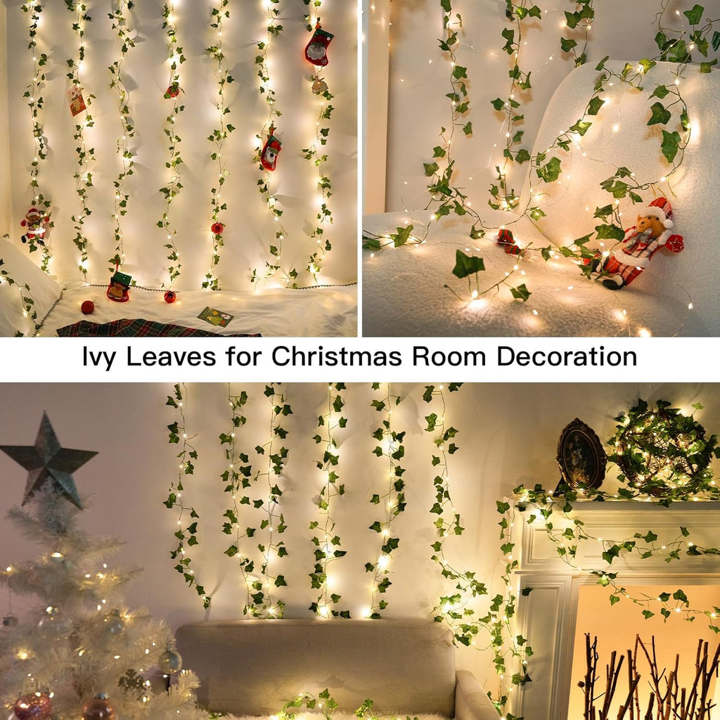 Suddus Fairy Lights Vines - 200 LED Ivy Curtain Lights for Bedroom & Party Decor | 6.5ft x 6.5ft