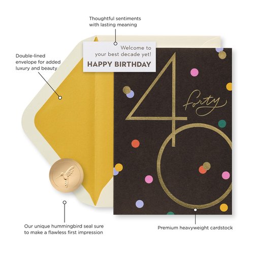 Papyrus 40th Birthday Card for Women, Perfect for Friends or Daughter (Best Decade Yet)