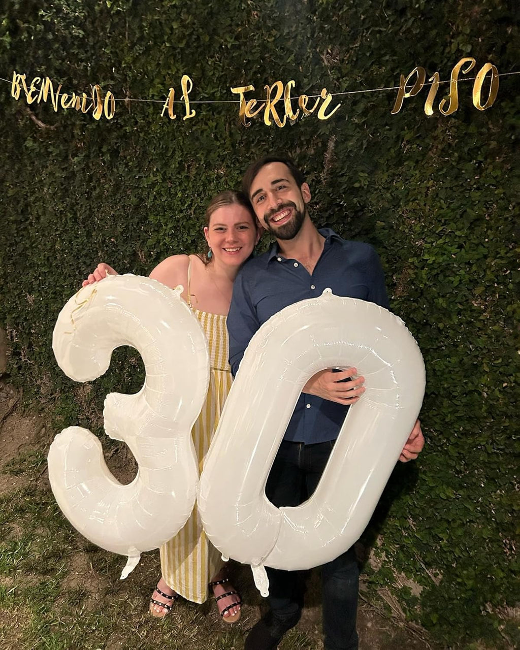 Translucent Number 30 Balloon - 40 Inch White Birthday Decoration for 30th Party Supplies