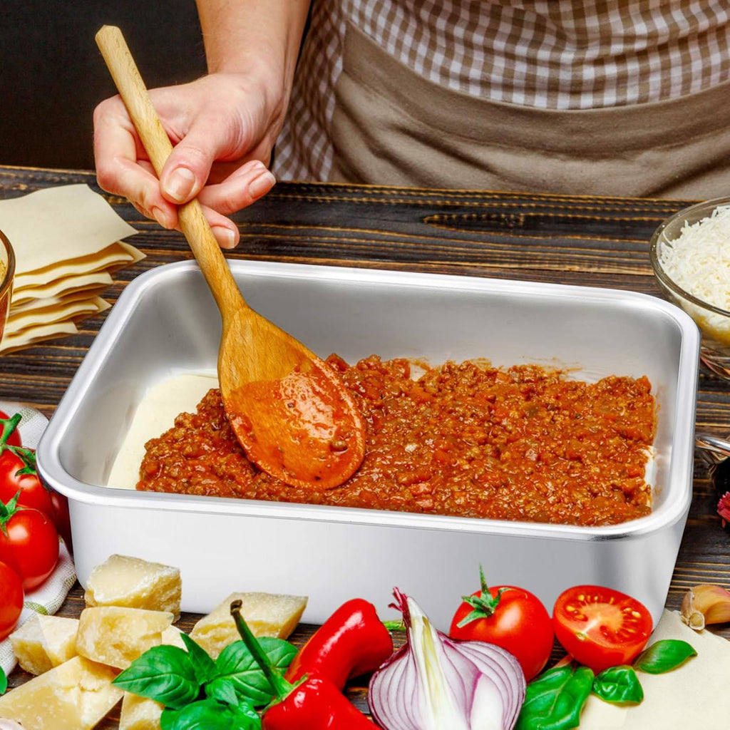 P&P CHEF Lasagna Pan - Heavy Duty Stainless Steel Baking Sheet | Oven & Dishwasher Safe, 10.7" L x 3.2" H