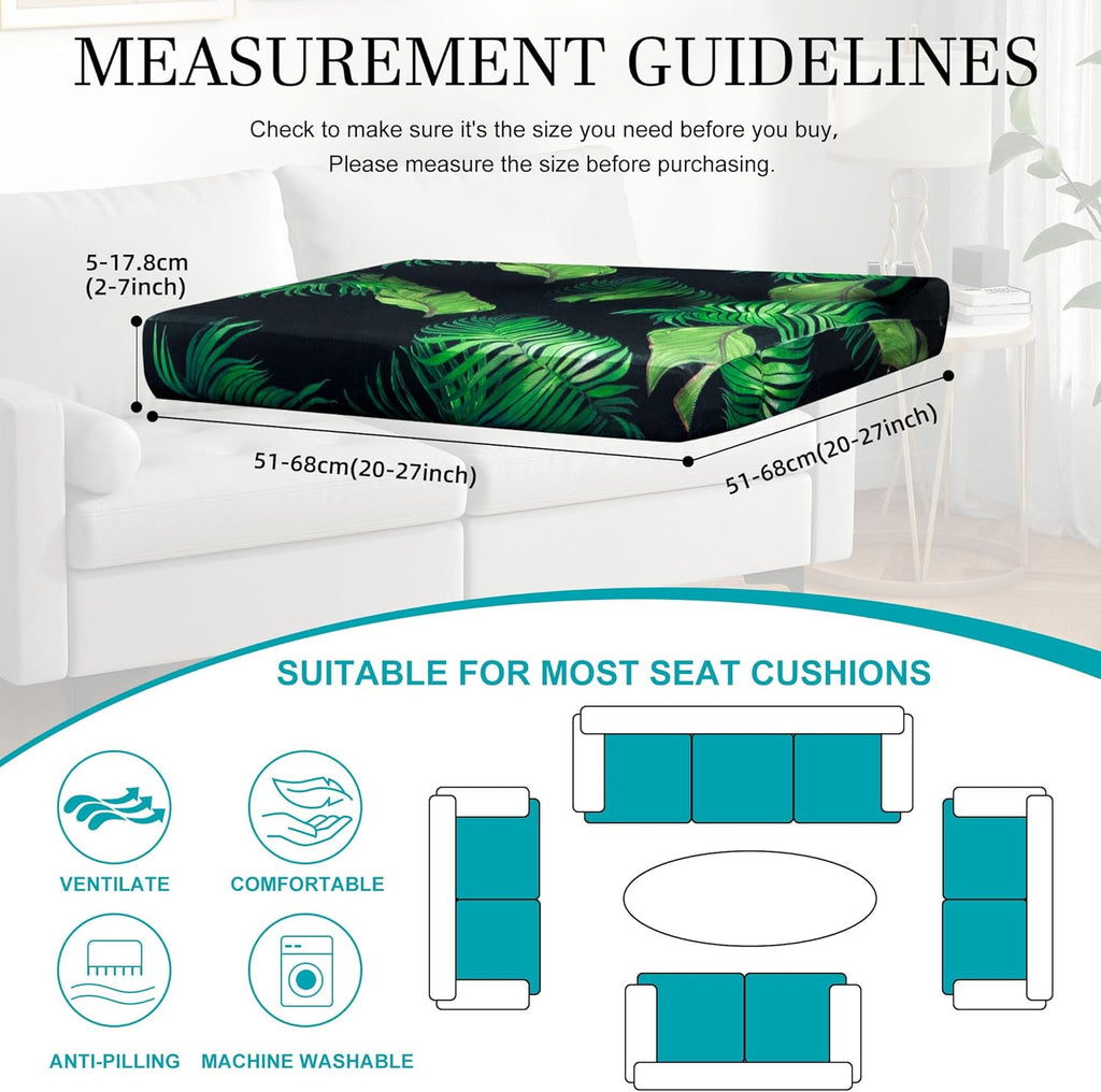 Skiennix 14 Pcs Stretch Patio Cushion Covers - Washable Outdoor Sofa Slipcovers | Summer Colors