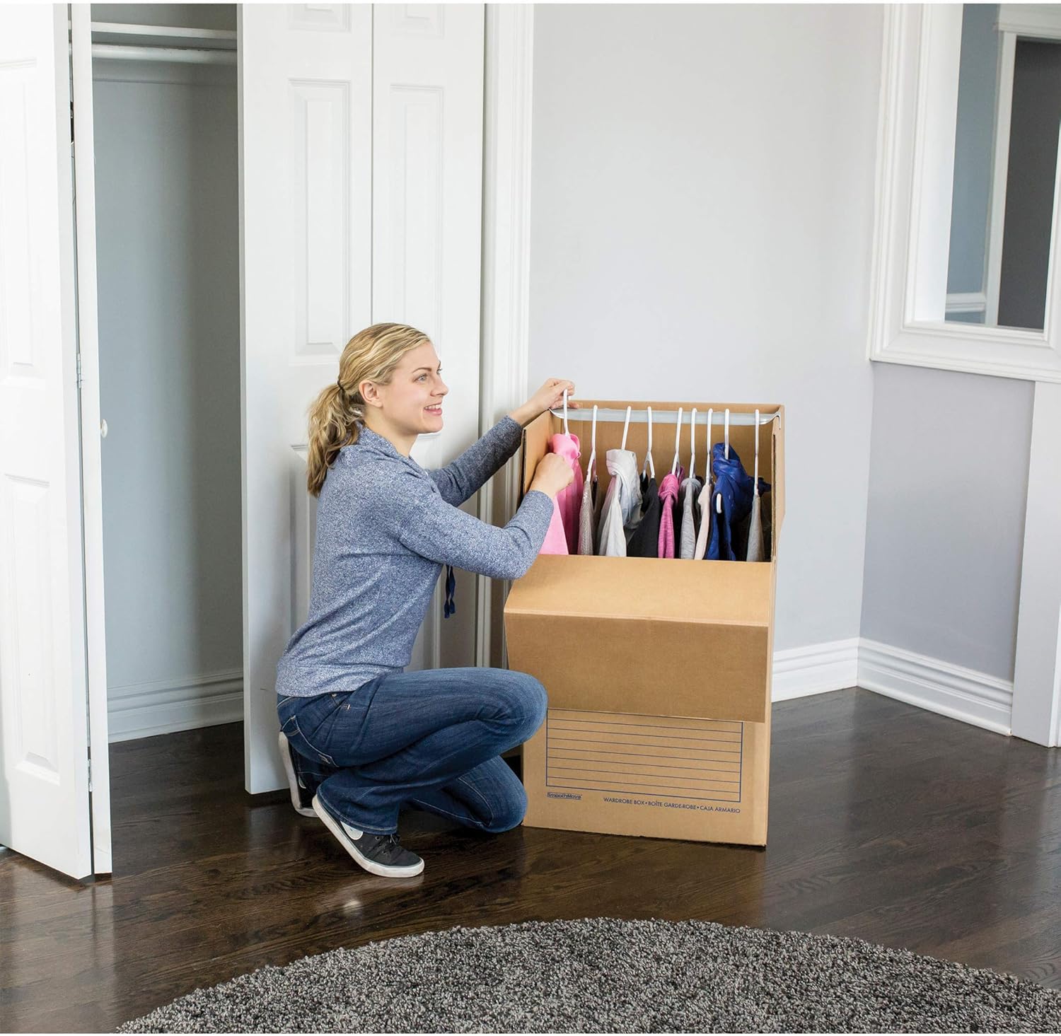 Bankers Box Tall Wardrobe Box - 3 Pack, 24" x 24" x 40" - Durable Storage Solution for Clothes