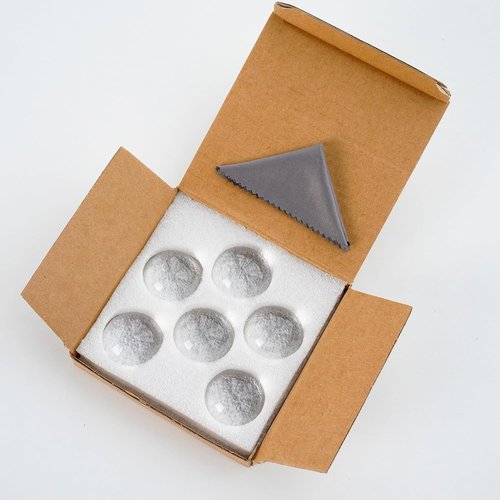 Crystal Dome Magnifying Paperweight Set by 6Pack - 1.6-Inch Clear Convex Lens for Home Decor & Classroom Use