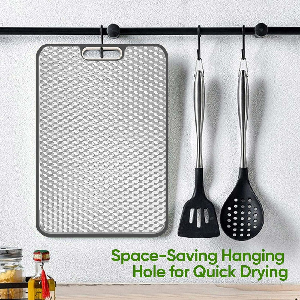 Titanium Cutting Board - Double-Sided Medical-Grade Design | Large Chopping Board with Juice Groove for Meat & Veggies