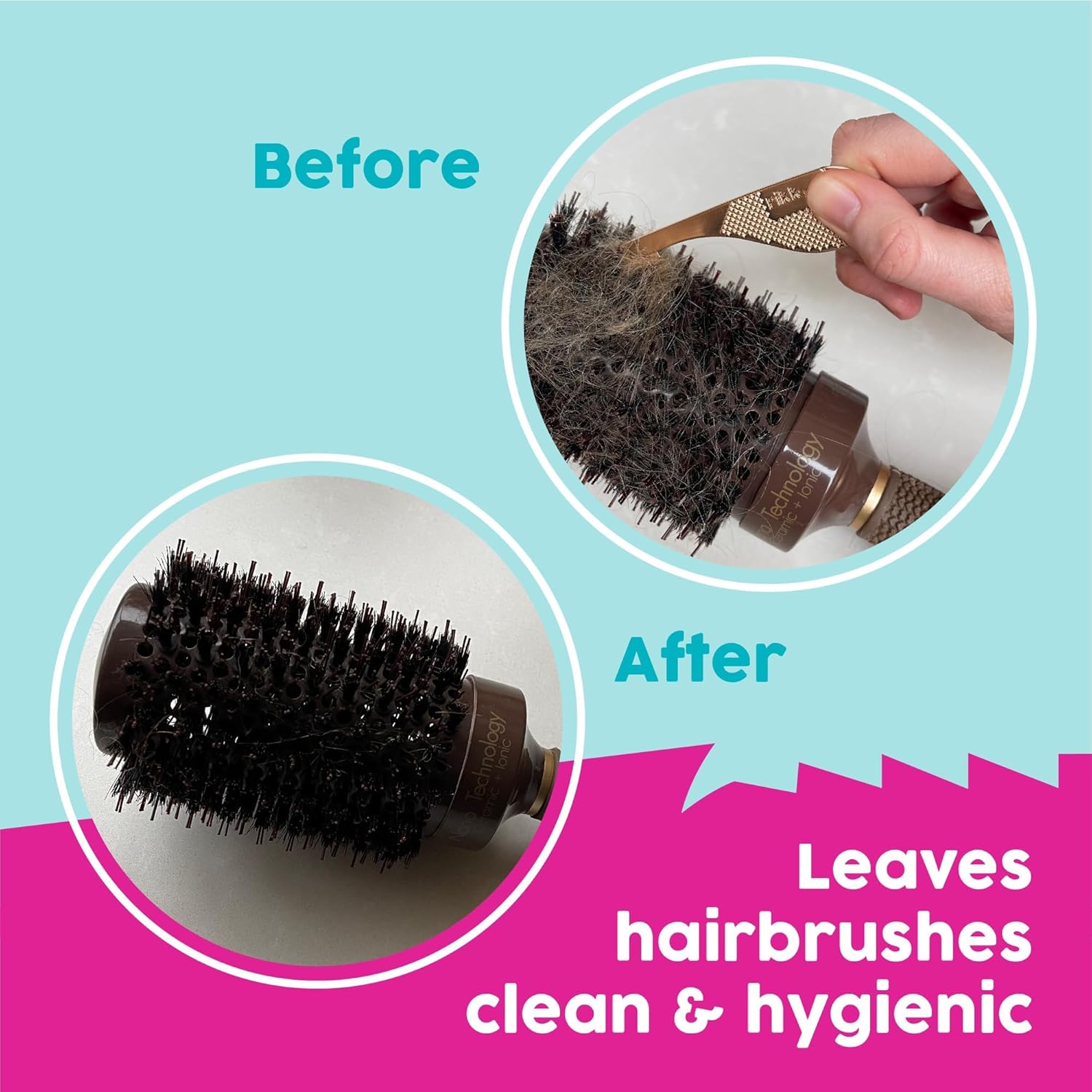 Pikk-it Vacuum Hair Brush Cleaner Tool - Effortlessly Removes Hair from Vacuums & Brushes | Pet & Human Hair Rake (Single/Twin Pack)