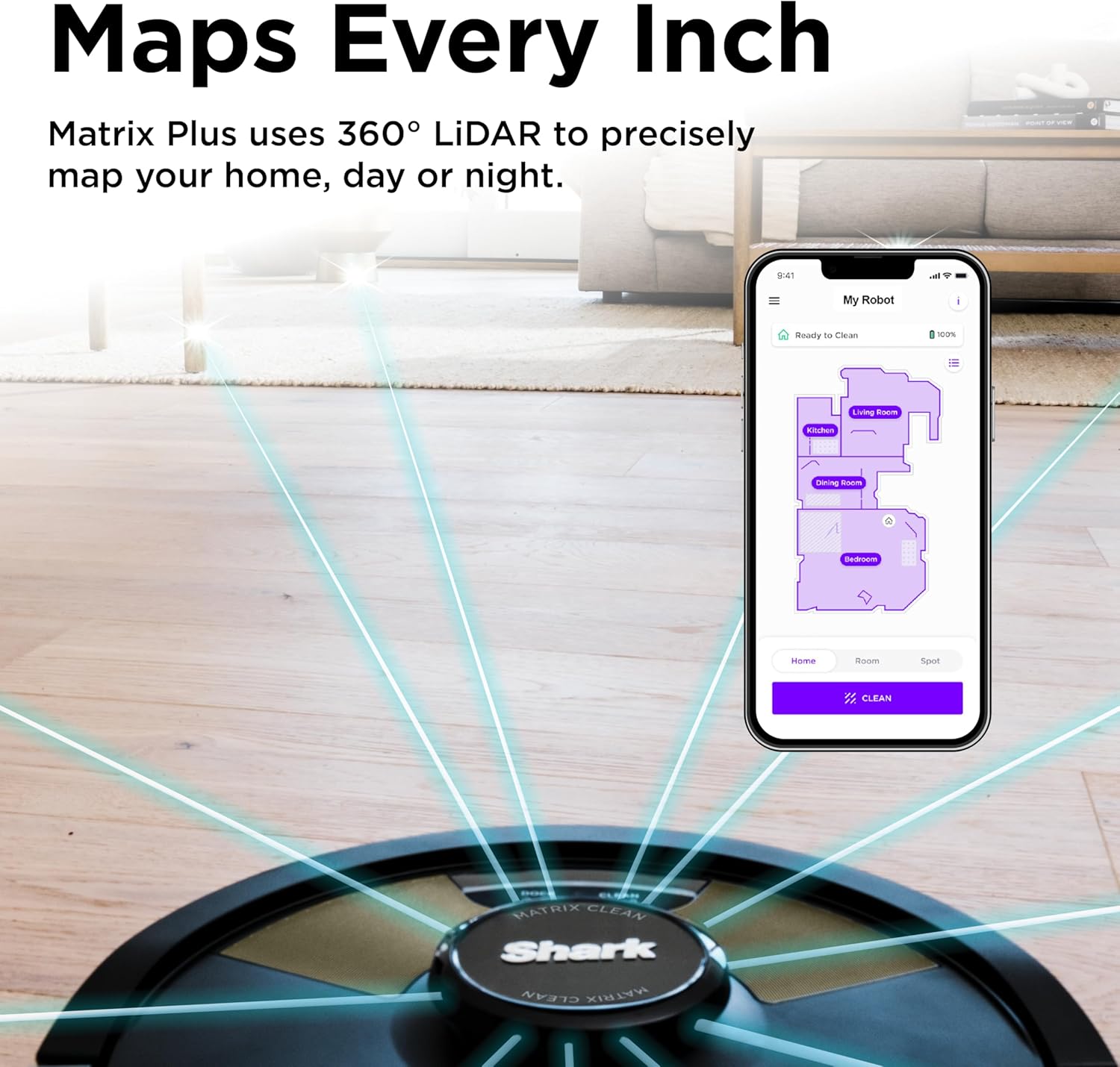 Shark Matrix Plus 2-in-1 Robot Vacuum & Mop - Sonic Mopping, HEPA Filter, WiFi, Black/Gold