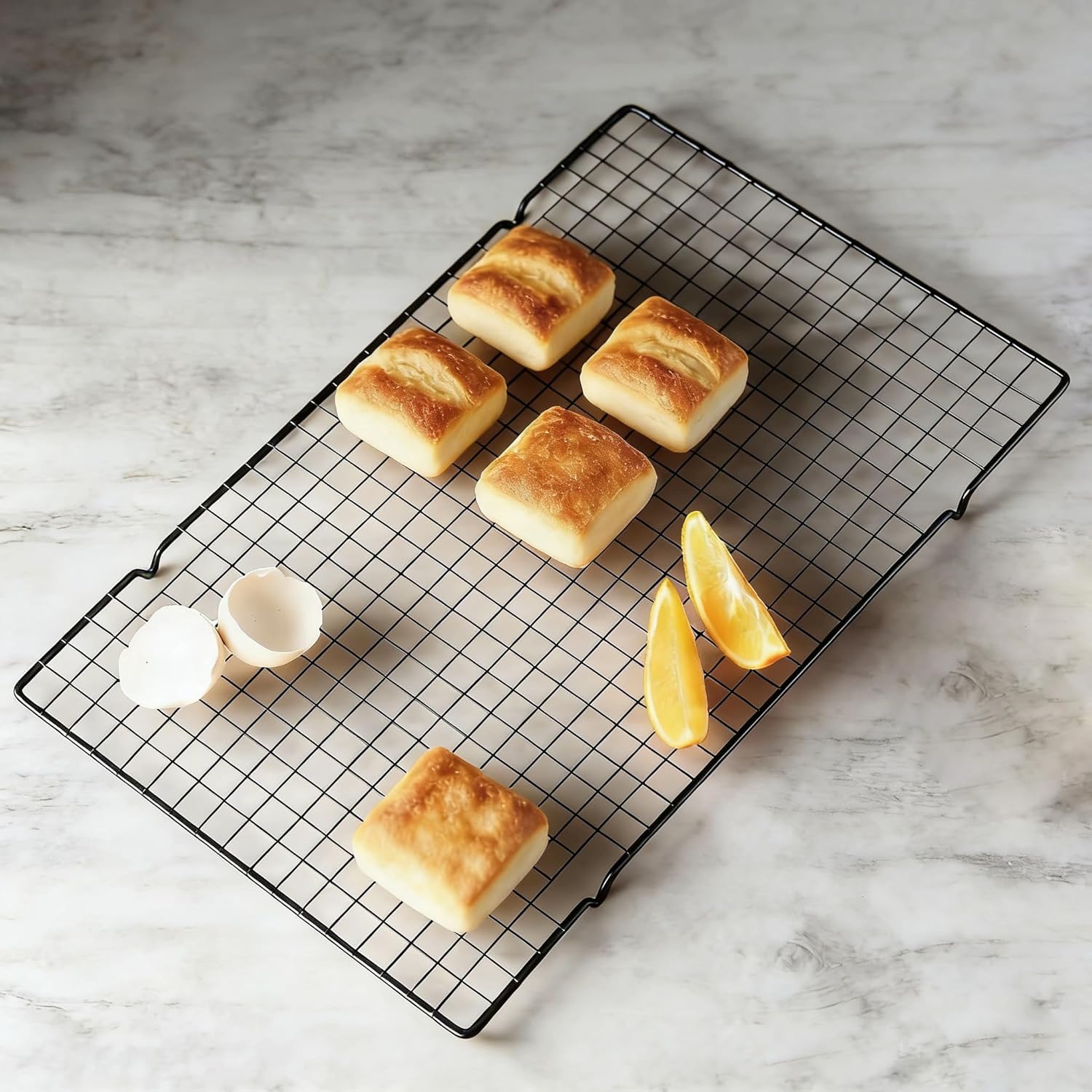 Skiennix 5-Piece Stainless Steel Cooling Rack - 10" x 16" Oven & Dishwasher Safe Metal Wire Rack