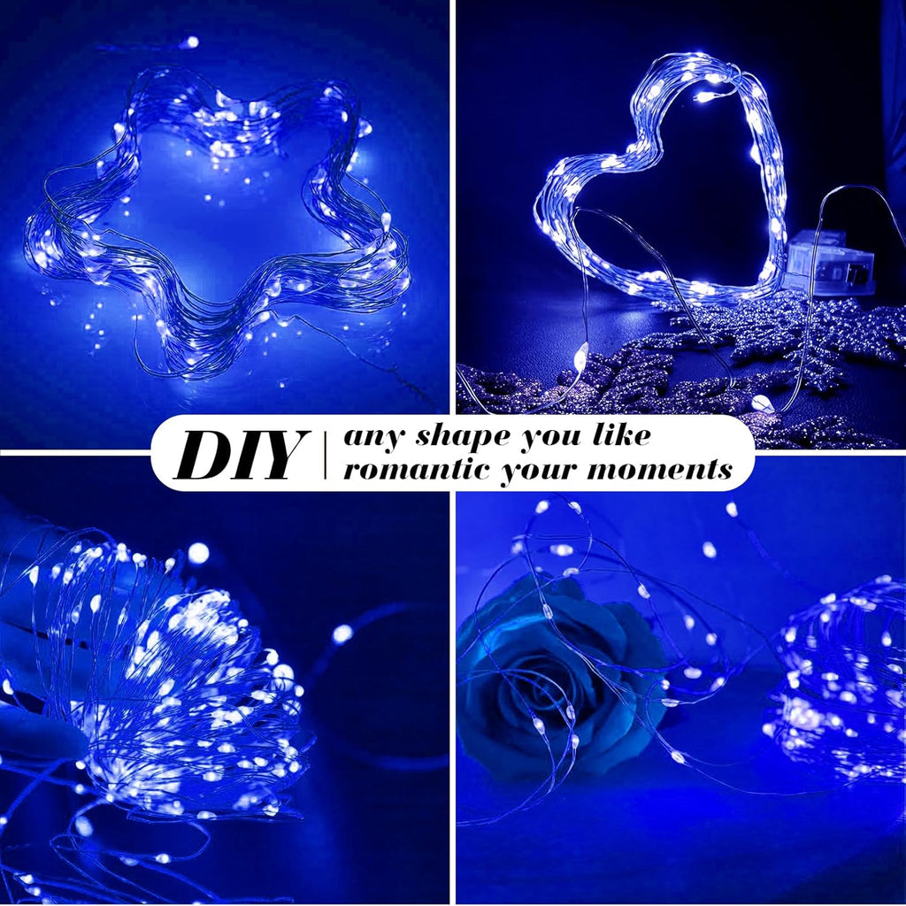 ZGWJ Fairy Lights - 12 Pack Battery Operated 7ft Mini LED String Lights | Silver Wire, 3 Modes for DIY Decor