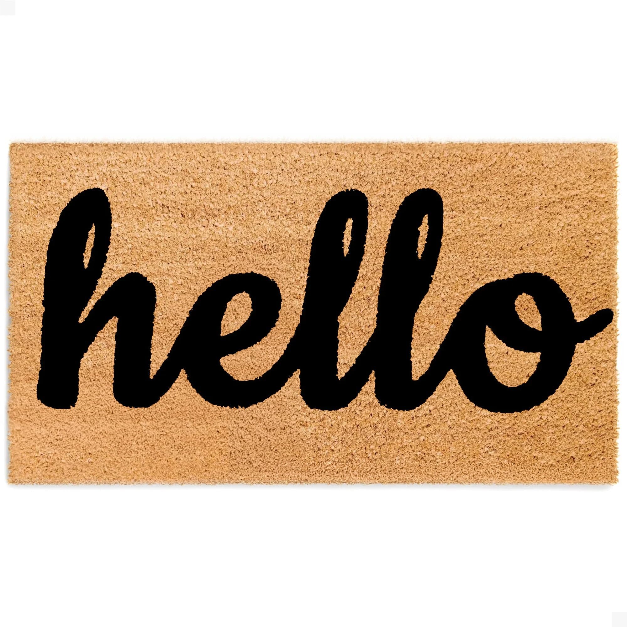 THEODORE MAGNUS Door Mat - Welcome Mat for Front Door with Non-Slip Backing - Durable Coir Doormat - Perfect for Outside Entrance and Entryway Matt - Outdoor/Indoor - Good Vibes Only - 17" x 30"