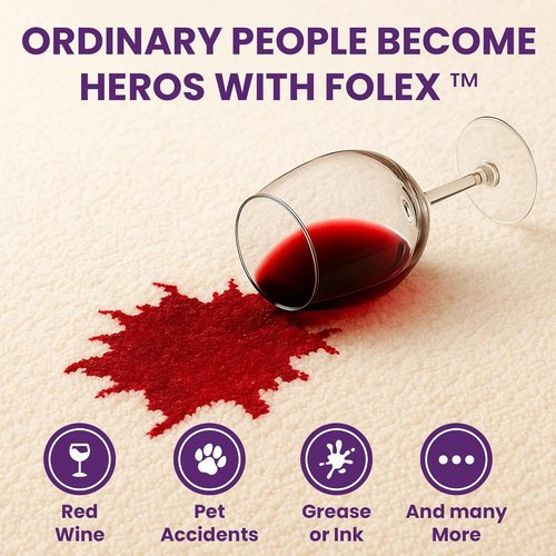 FOLEX Instant Carpet Spot Remover - 128 oz Powerful Stain Eliminator for Carpets & Upholstery | Includes Reusable Cleaning Cloth