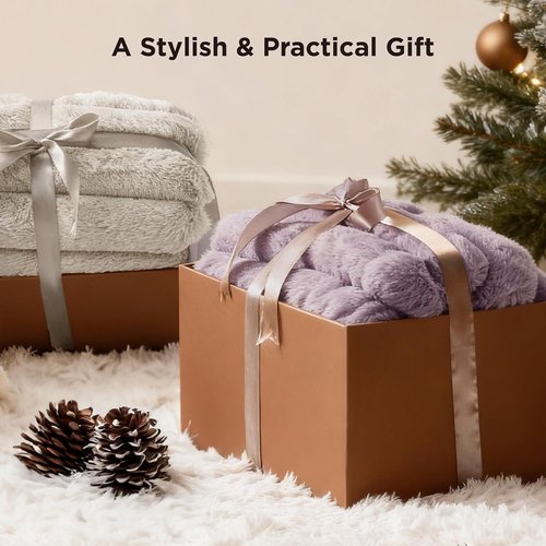 Bedsure GentleSoft Faux Fur Throw Blanket - Luxuriously Fluffy & Warm, 50x70 Inches, Beige for Cozy Winter Comfort