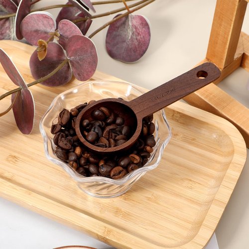 Coffee Scoop for Ground Coffees, Wooden Coffee Spoon Wooden Tablespoon Measuring Spoon Wood Ground Scoop Measuring Scoops for Grounding Beans or Tea Home Kitchen Accessories (15ml)
