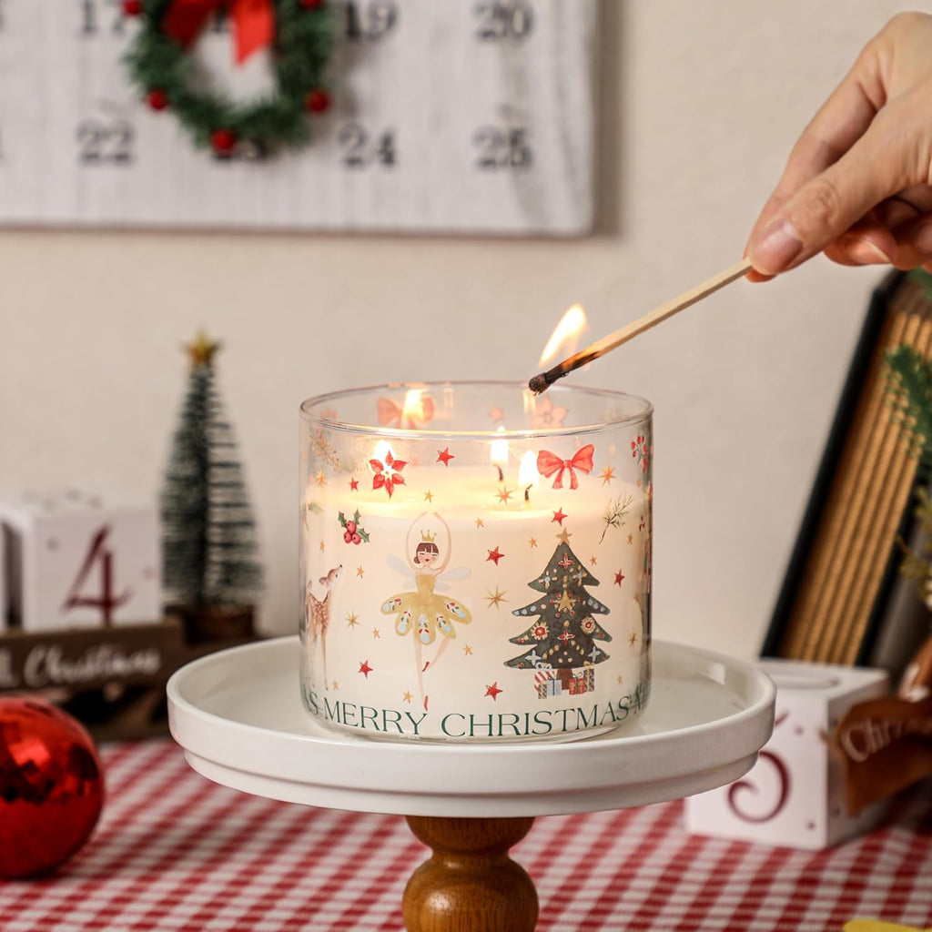 Regine Switzerland Pine Scented Christmas Candle - 14oz Nutcracker Ballet Design Gift