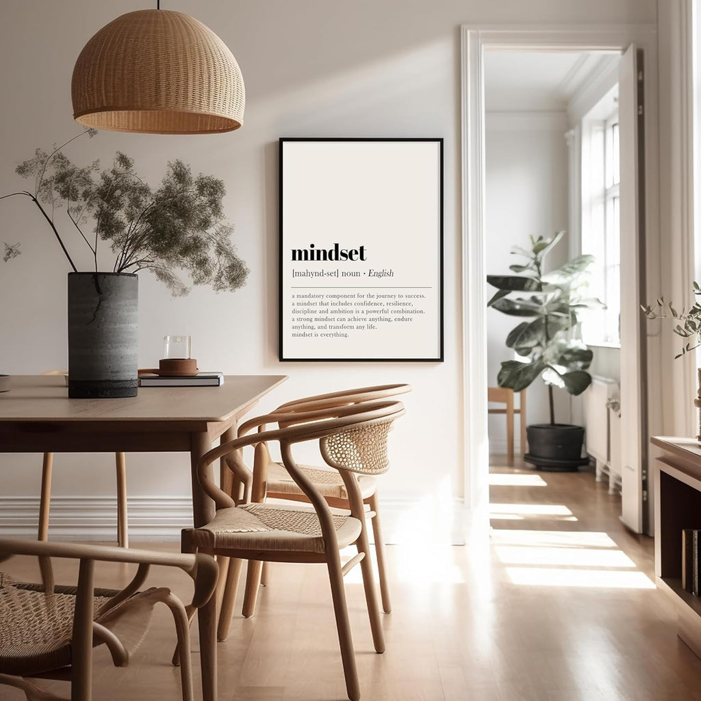 Poster Master Mindset Definition Print - Motivational Typography Wall Art - 8x10 Unframed Decor