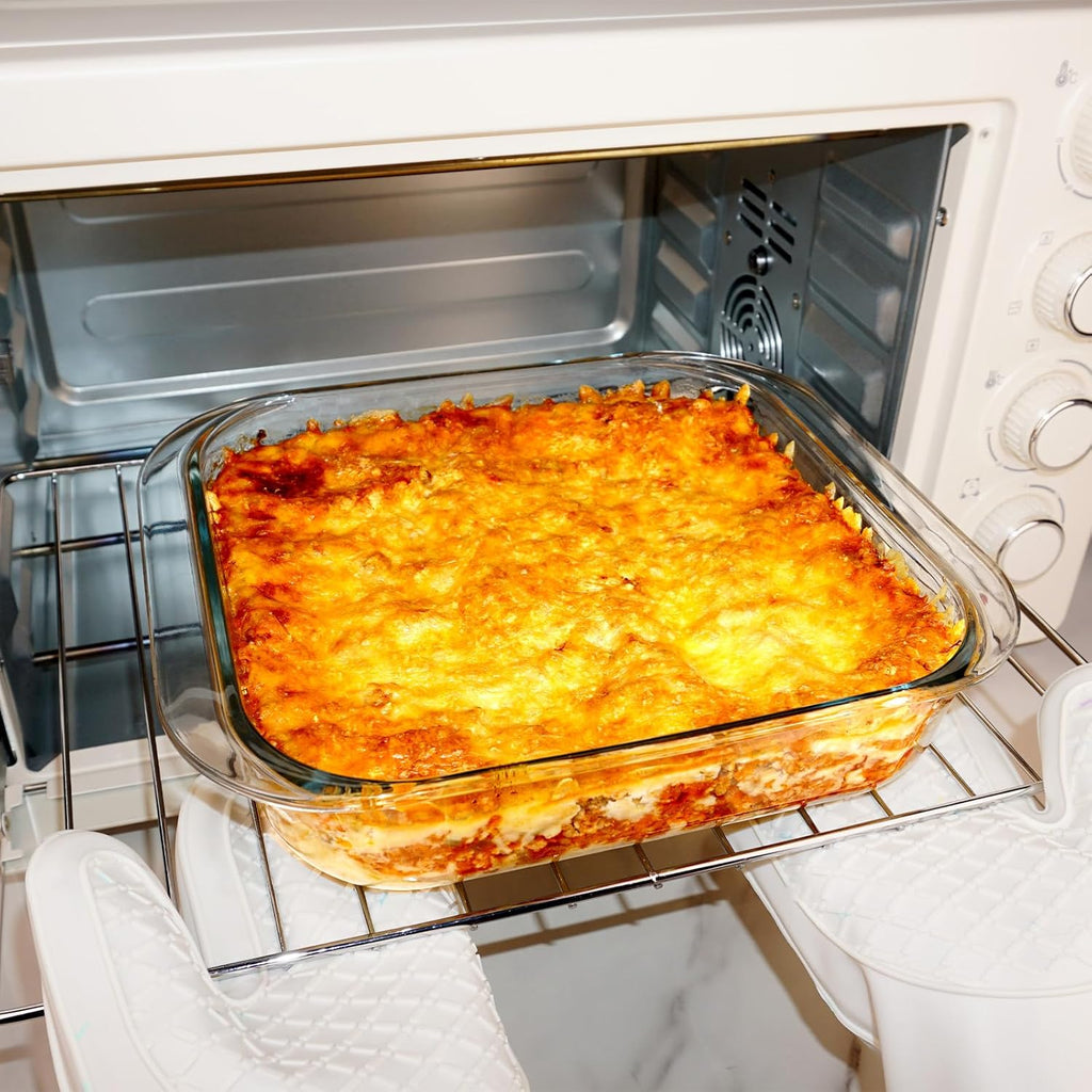Square Glass Baking Dish by [Brand Name] - 9x9in, 2.4QT Oven Safe Baking Pan
