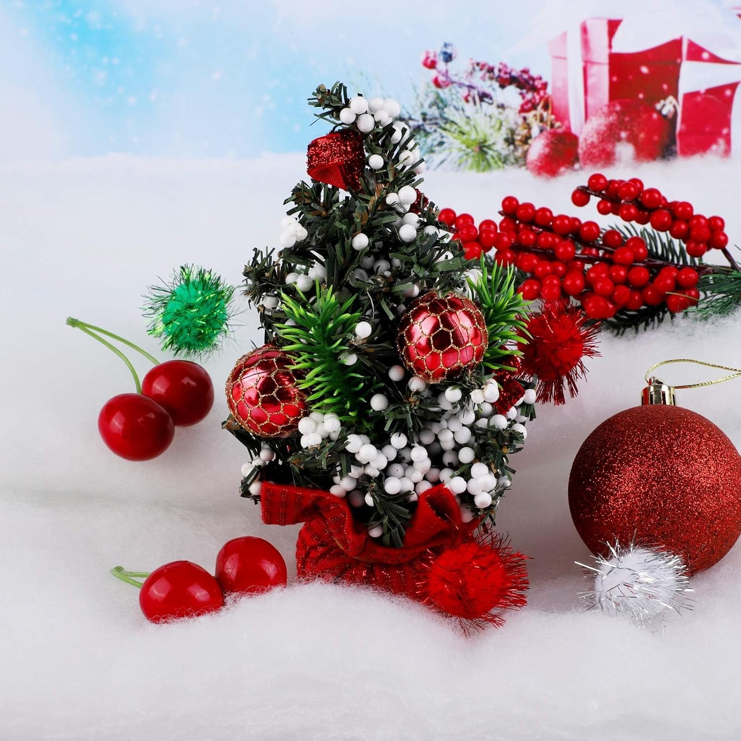 Ruisita Snow Blanket - 15 Inch x 10 Feet Artificial Snow Roll for Christmas Tree Skirt & Winter Decor