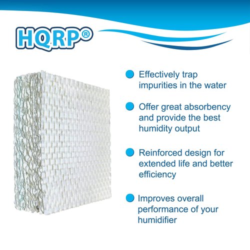 HQRP Wick Filter 1043 Replacement Compatible with Bemis Essick Air AIRCARE SS390DWHT, 826000, 826800, 826600, 826900, 821000, 821001, 831000, 836000HB Evaporative Humidifiers