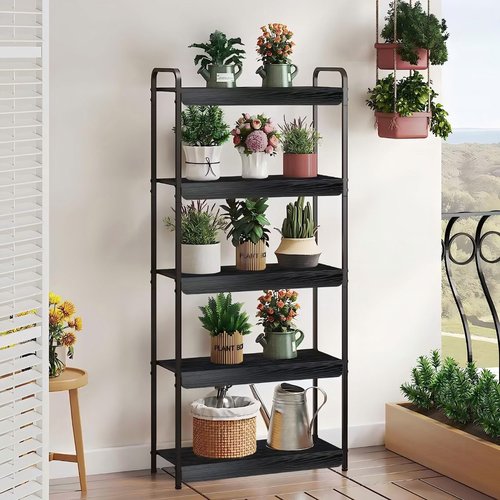 LstXyronica 24" x 12" Heavy Duty MDF Wood Shelf Liners 4 Pcs, Odor-Free Solid Panels, 0.6 Inch Thick Wire Rack Covers for Pantry, Closet & Garage Storage (Black)