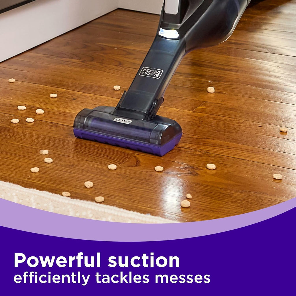 BLACK+DECKER Dustbuster Pet Hair Vacuum - Cordless Handheld with Powerful Suction & LED Light | Includes Pet Brush & Crevice Tool