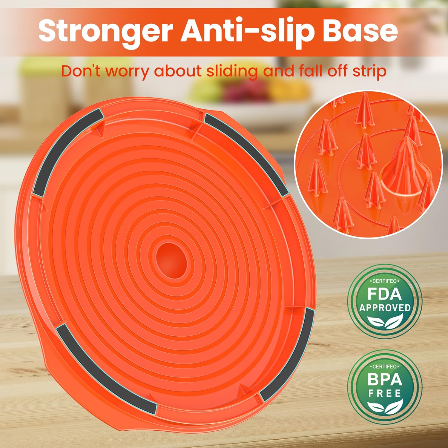 Skiennix Chicken Shredder Tool - 10'' Pro Meat Shredder with Ergonomic Handle & Anti-Slip Grip | BPA-Free (Orange)