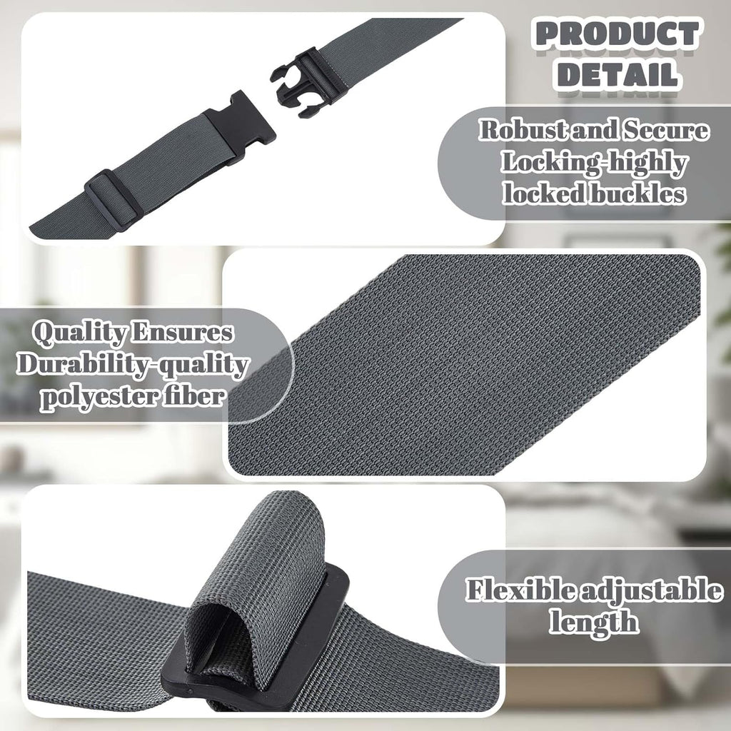 Skiennix Mattress Moving Straps - Adjustable Packing Straps with Buckles for Twin & Full Sizes (60" x 2")